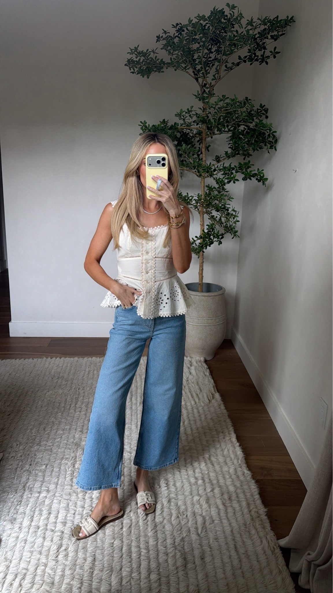 Wearing a 0/25 in the jeans! 
My top is from Macys but sold out ):