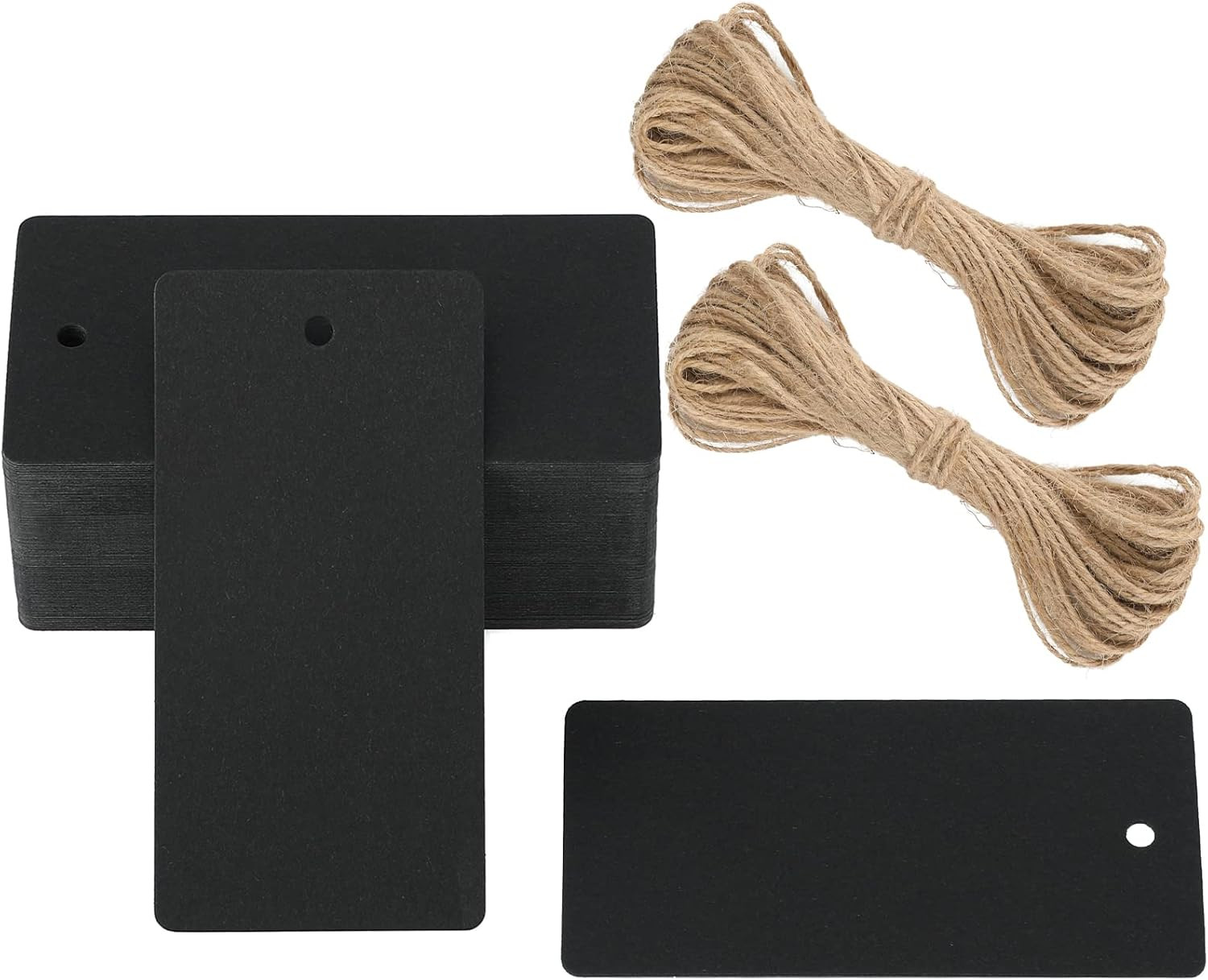 Gift Kraft Paper Tags, 4.5 x9 cm Luggage Wedding Labels, 300g/m² Large Blank Tags with String, 1... | Amazon (UK)