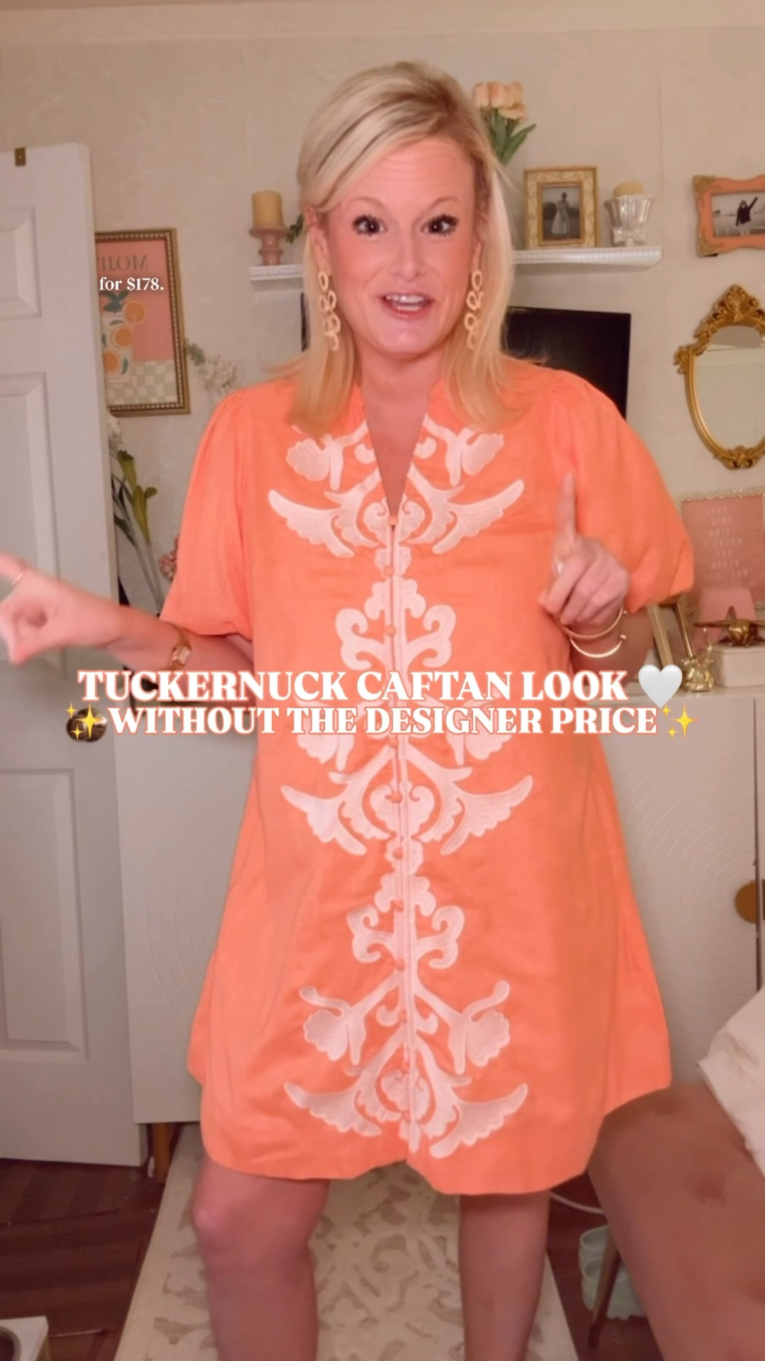 The $178 Tuckernuck Arem Caftan just met its match. 🧡

Crown & Ivy Petite Button Front A-Line Dress. On doorbuster for half price. And if you know the Tuckernuck Arem Caftan, you know exactly why I stopped.

I’m in a medium — true to size, maybe slightly generous. Technically a petite cut but fits like a regular in my opinion. Don’t let that stop you.

The details are everything.

The embroidery down the center front is exceptional. Intricate, intentional, and the kind of detail that makes people reach out and touch your dress. The wrap buttons are a chef’s kiss. A-line. Split neck. Elbow sleeves. Fully lined. 100% cotton shell.

This dress photographs like it costs three times what it does.

Bridal shower. Baby shower. Easter. Spring vacation. Garden party. Any occasion where you need to look completely polished and have everyone ask where you got it.

Also comes in tan.

Doorbuster price on a dress that looks anything but. Shop through the link before it’s gone. 🧡

tuckernuck arem caftan look for less, embroidered dress women, crown and ivy belk dress, bridal shower dress women, baby shower guest dress, spring dress 2026, easter dress women, vacation dress women, a-line dress spring, garden party dress, wedding guest dress spring, look for less dress, preppy spring dress, button front dress women, petite dress fits regular, embroidered caftan dress, cotton dress spring, belk doorbuster fashion, tuckernuck inspired dress, flowy spring dress

#LTKFindsUnder50 #LTKFindsUnder100 #VacationDress #Tuckernuck #LookForLess #SpringDress #EasterDress #BridalShowerDress #EmbroideredDress #PreppyStyle #VacationDress #WeddingGuestDress #GardenPartyDress  

#LTKSeasonal #LTKWedding #LTKTravel #LTKSeasonal #LTKTravel #LTKWedding
