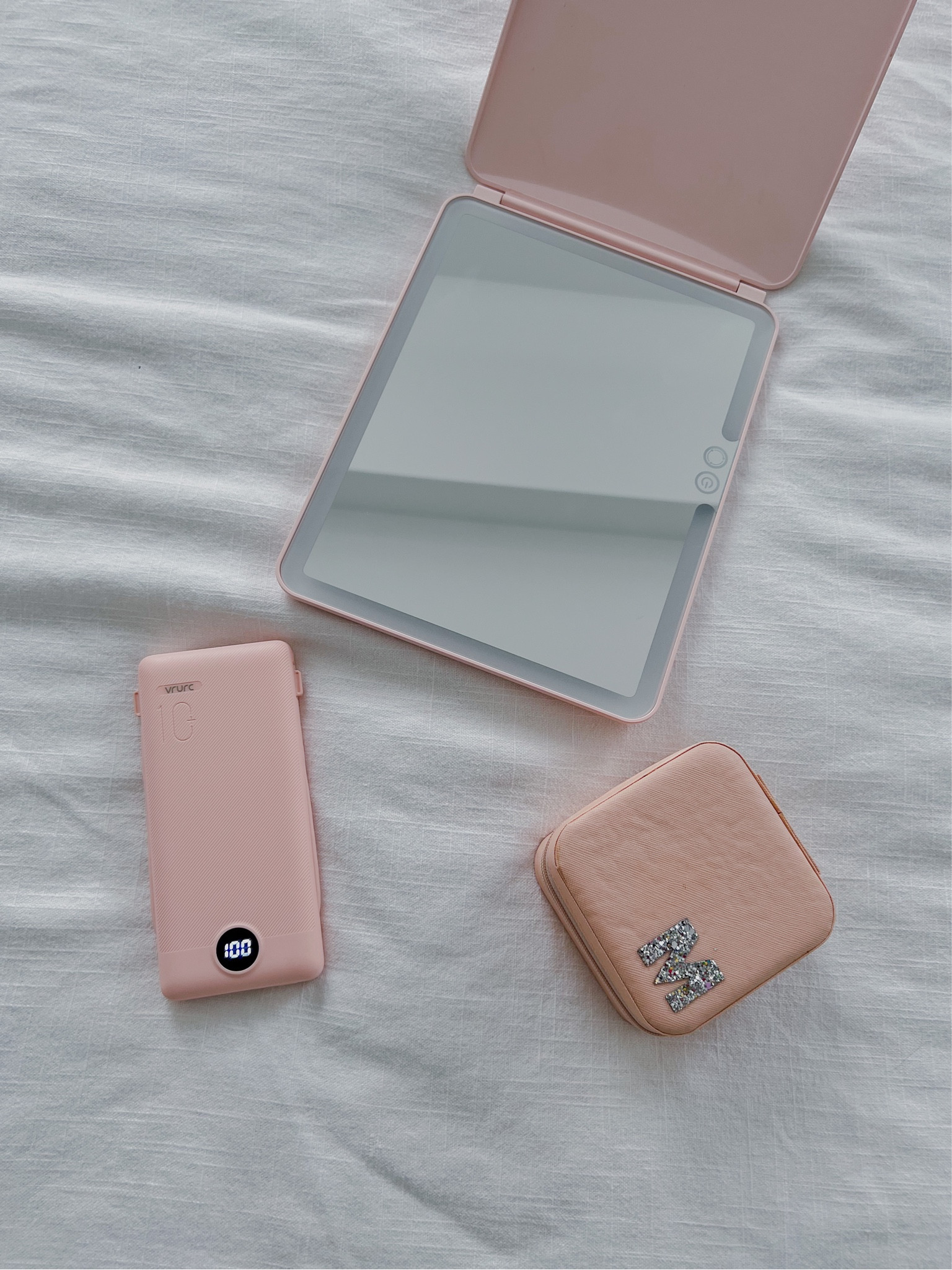 Travel essentials - jewelry case, portable charger, LED mirror 

#LTKFind #LTKtravel #LTKunder50