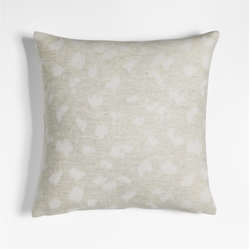 Fancy Jacquard 20" Woolen Ivory Cheetah Pillow with Feather-Down Insert + Reviews | Crate & Barre... | Crate & Barrel