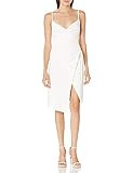 4SI3NNA Women's Aerin Surplice V-Neck Sleeveless Faux Wrap Bodycon Midi Dress, White, M | Amazon (US)