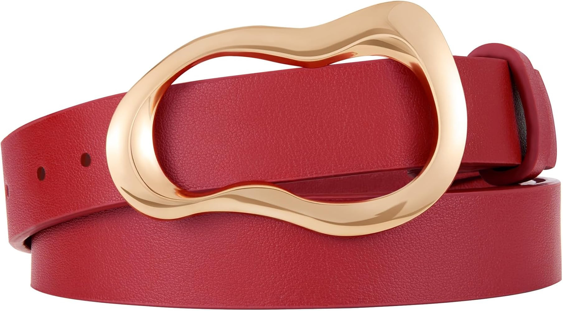 XZQTIVE Leather Belts for Women Casual Fashion Waist Belt for Jeans Pants Dresses with Unique Liq... | Amazon (US)