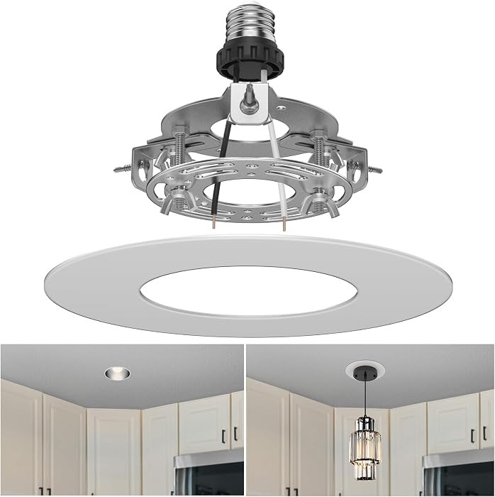 R5 and 6 Recessed Can Light Pendant & Hanging Light 7¾ Inch White Finish | Amazon (US)