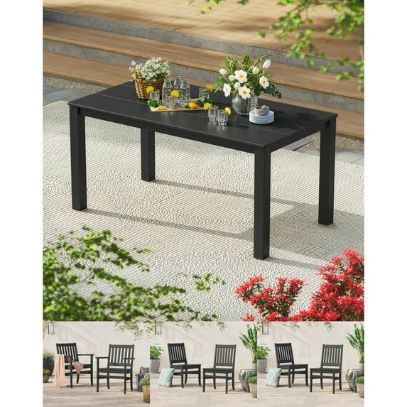Better Homes & Gardens Southlake 7-Piece Outdoor Dining Set, Black | Walmart (US)