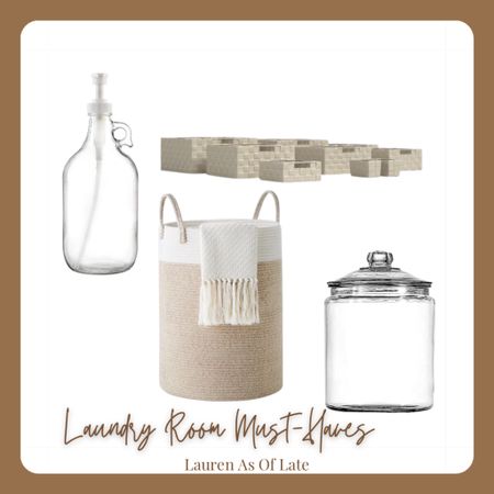 Laundry room must haves | laundry room organization | laundry room aesthetic | laundry room inspo | neutral home decor | that girl home decor | 

#LTKhome #LTKstyletip #LTKFind