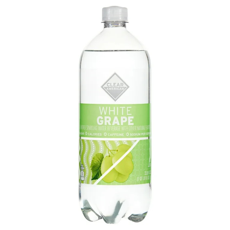 Clear American White Grape Sparkling Water, 33.8 fl oz | Walmart (US)