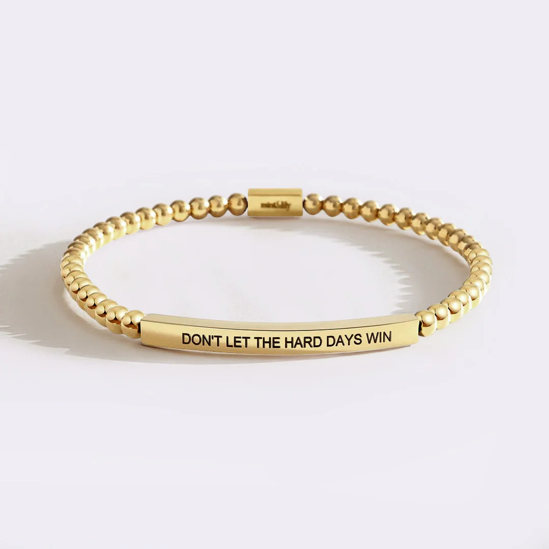 Don't Let The Hard Days Win Beaded Inspire Bracelet | Mint & Lily