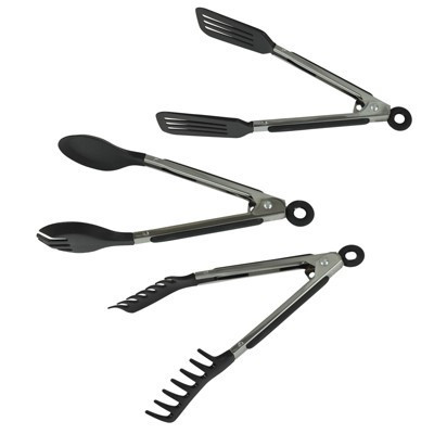 R&M International Set of 3 Tongs, Black | Target