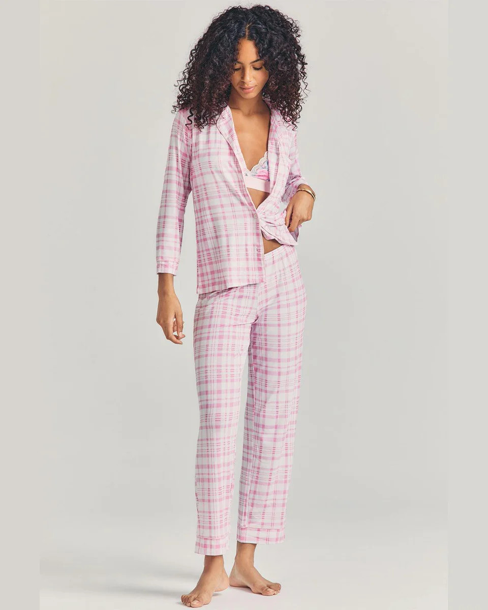 LoveShackFancy - Pink Primrose Pyjama Set | Stripe and Stare - migrated to impact