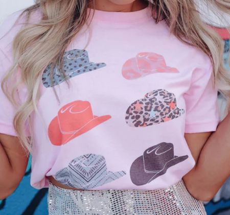 Cute western cow girl hat pink t shirt! Cute for Nashville too!

#LTKstyletip #LTKunder50 #LTKSeasonal