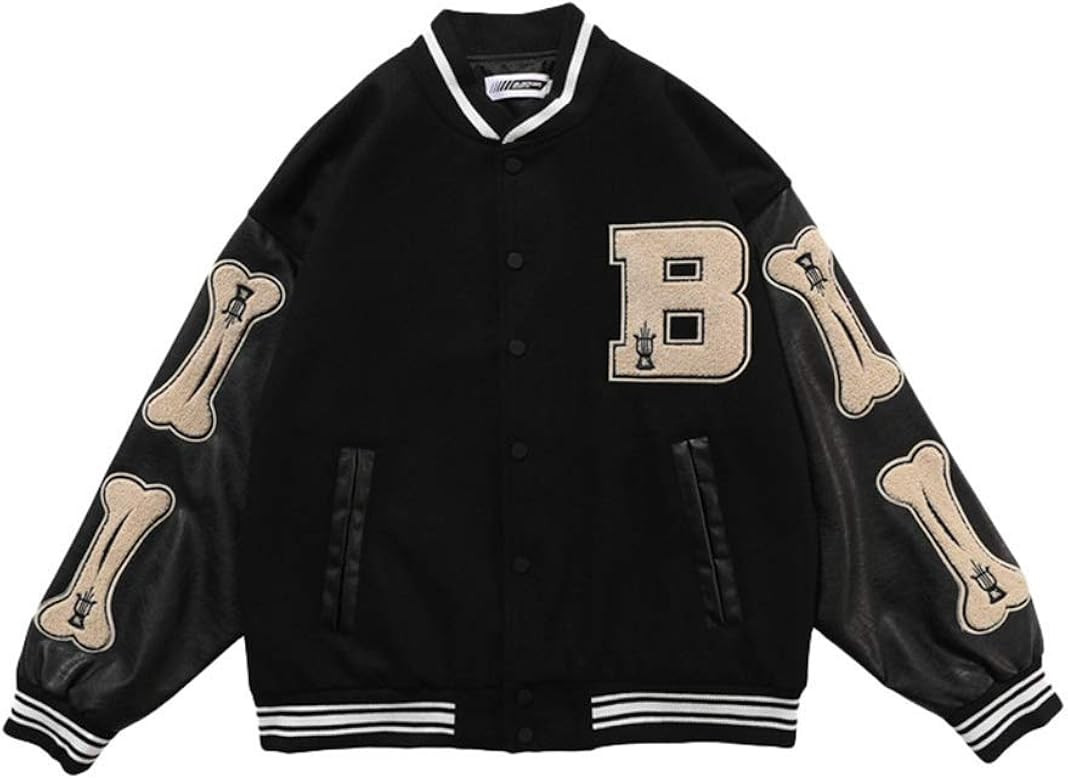 Herren Jacken College Cargo Winterparka Jacke Baseball Sportjacke Sweatjacke Unisex Patchwork Hoo... | Amazon (DE)