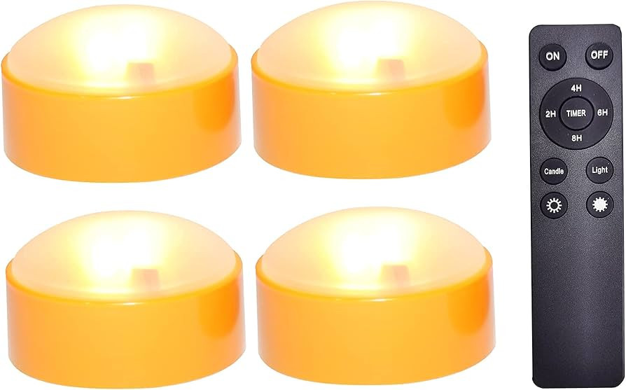 CANDLE CHOICE Halloween Pumpkin LED Lights with Remote Timer Bright Flickering Battery Operated J... | Amazon (US)