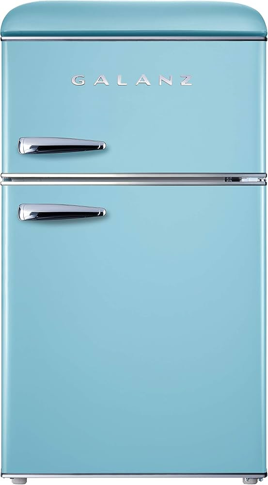 Galanz GLR31TBEER Retro Compact Refrigerator with Freezer Mini Fridge with Dual Doors, Adjustable... | Amazon (US)