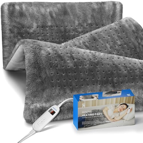 RENPHO 20"x24"Heating Pad for Period Cramps & Back Pain, Extra Large Heating Pads with 10 Heat Settings, Birthday Christmas Gifts for Women Mom, ETL Certified | Amazon (US)