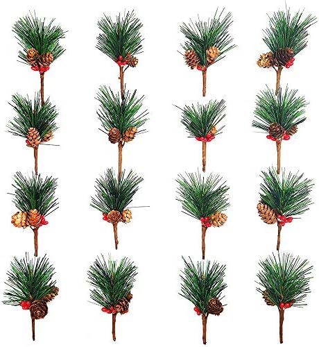 Artificial Pine Picks Artificial Plants Small Pine Picks for Flower Arrangements Wreaths and Holi... | Amazon (US)