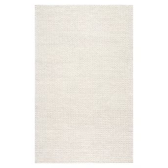nuLOOM Textures 6 X 9 (ft) Wool Off White Indoor Solid Area Rug Lowes.com | Lowe's