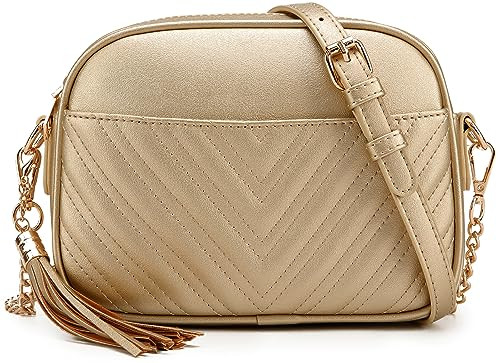 lola mae Quilted Crossbody Bag, Trendy Design Shoulder Purse | Amazon (US)