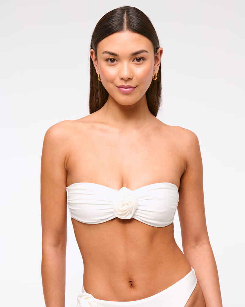 Rosette Bandeau Bikini Top | Abercrombie & Fitch (US)