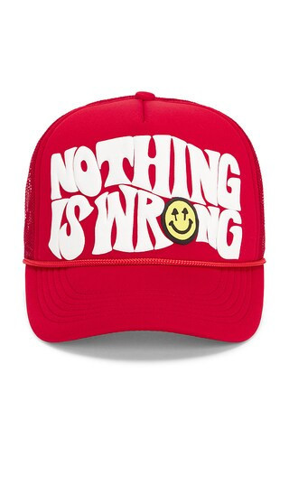 Happy Caps Nothing Is Wrong Trucker Hat in Red. | Revolve Clothing (Global)