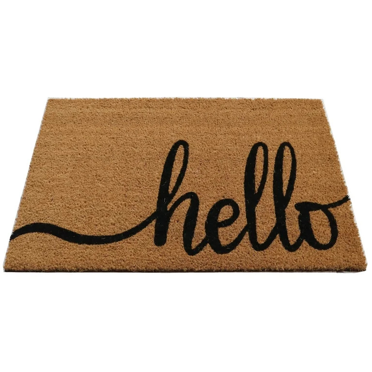 Mainstays Coir Hello Doormat 18"x30" | Walmart (US)