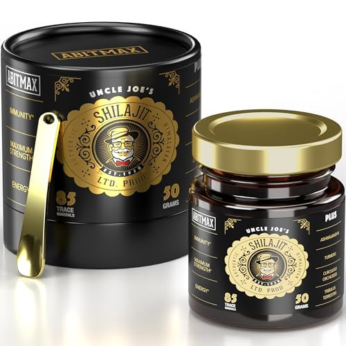 50G Pure Organic Himalayan Shilajit Resin, 800mg High Potency, Golden Grade A, 85+ Trace Minerals & Fulvic Acid, Natural Energy & Immune Booster | Amazon (US)