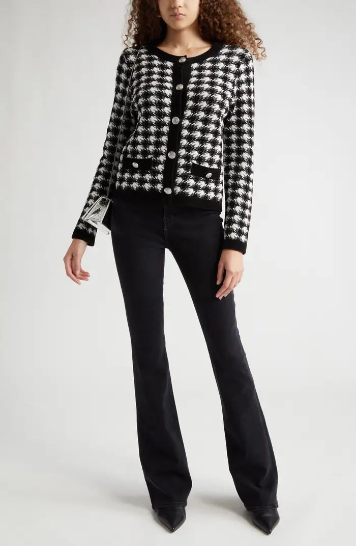 Primrose Check Cotton Blend Tweed Cardigan | Nordstrom