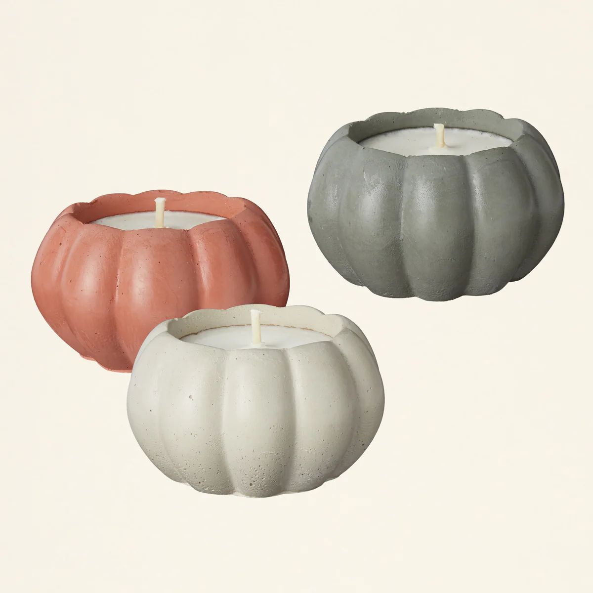 Concrete Pumpkin Candle | Kate Marker Home