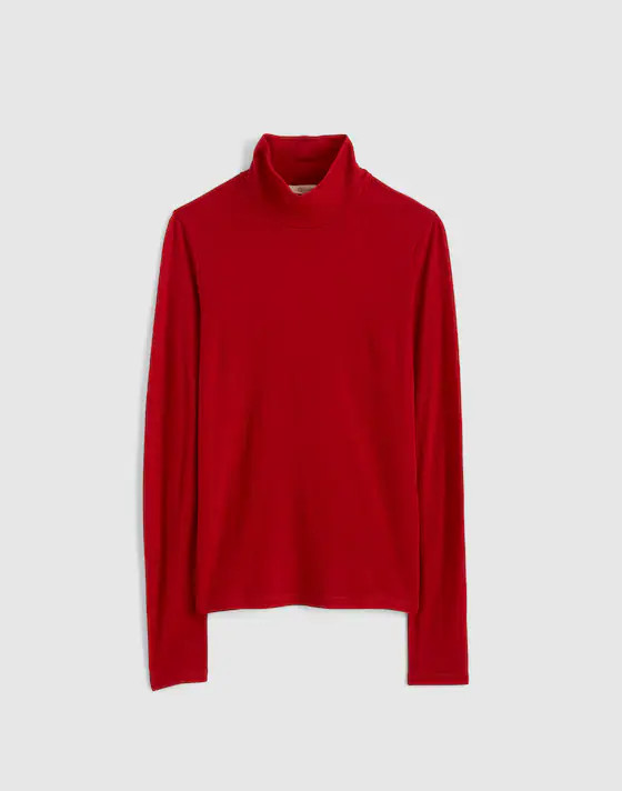 Turtleneck Long-Sleeve Top in Wool Blend | Madewell