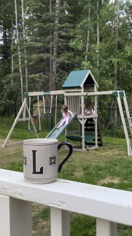 Swing set mornings 🤍 outdoor play set summer essentials affordable play set kid Kraft target find 

#LTKkids #LTKfamily #LTKhome