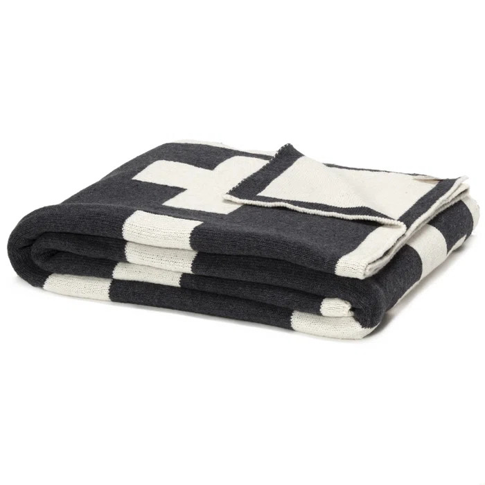 Reversible Swiss Cross Split Throw Blanket | Wayfair North America