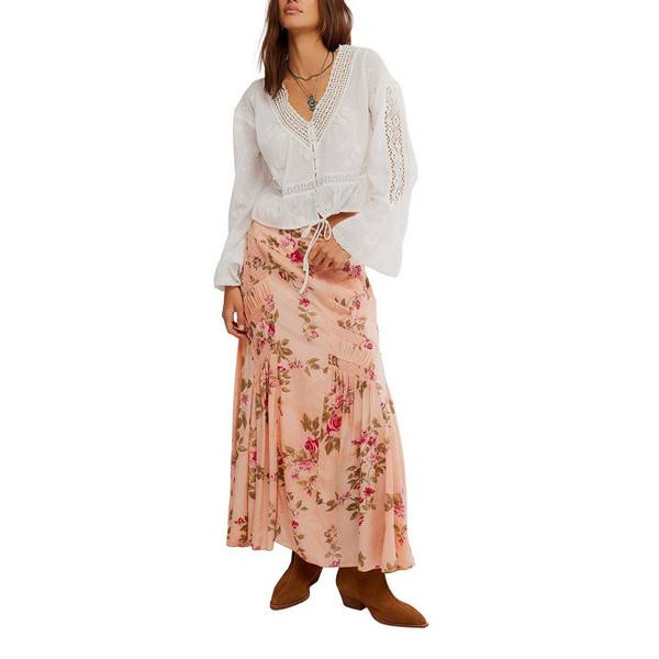 Women's Free People Rowan Skirt 4 Mauve Floral | Scheels Sports