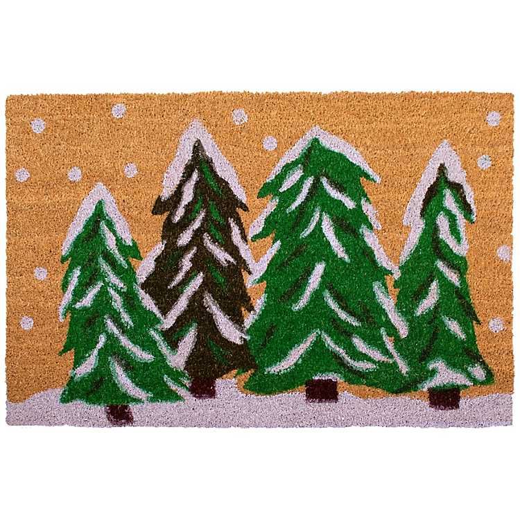 Natural Winter Wonderland Coir Doormat, 36 in. | Kirkland's Home
