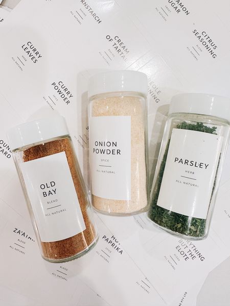 perfectly organized spice jars and labels! 

#LTKhome