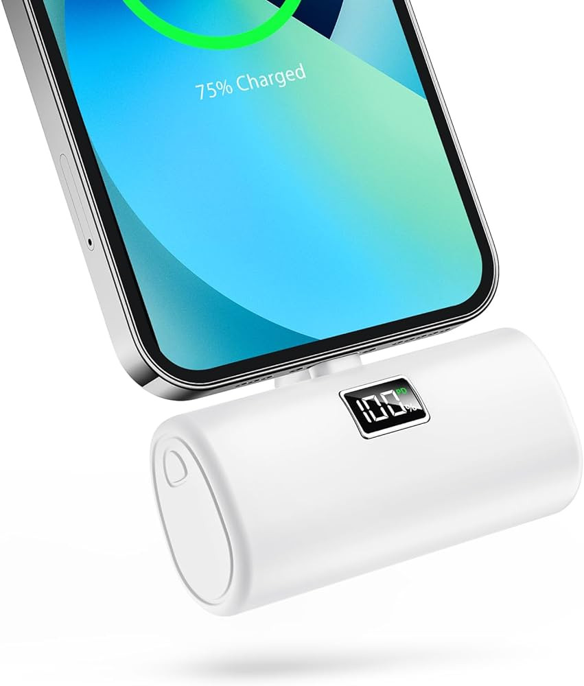 Portable Charger for iPhone, [6000mAh] Small Power Bank with LCD Display, 20W Fast Charging Mini ... | Amazon (US)