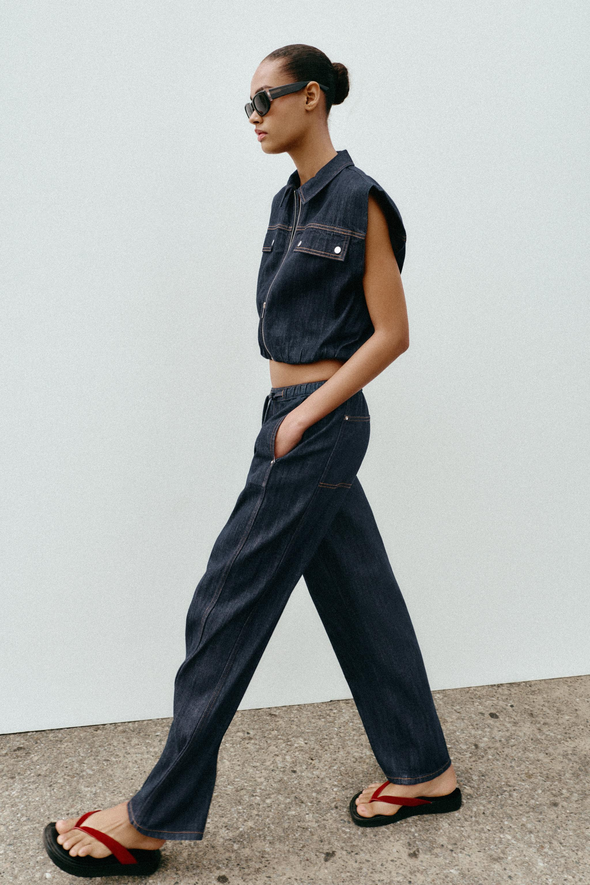 Z1975 DENIM BALLOON WAISTCOAT | Zara US