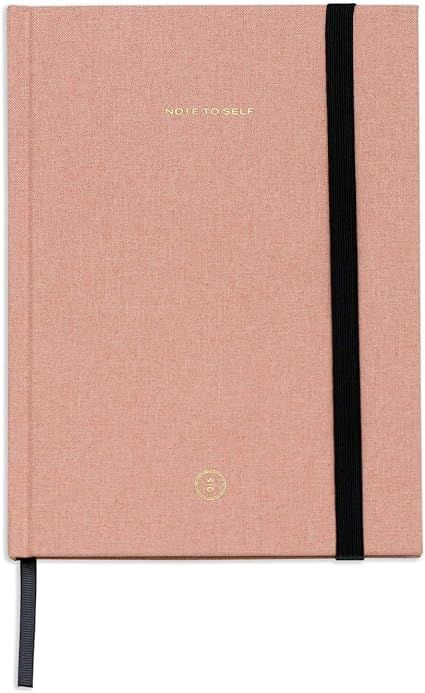 Wit & Delight - Pink Note to Self Linen Journal | Size 6.25 x 8.5 | 160 Lined Cream Pages | 120 G... | Amazon (US)