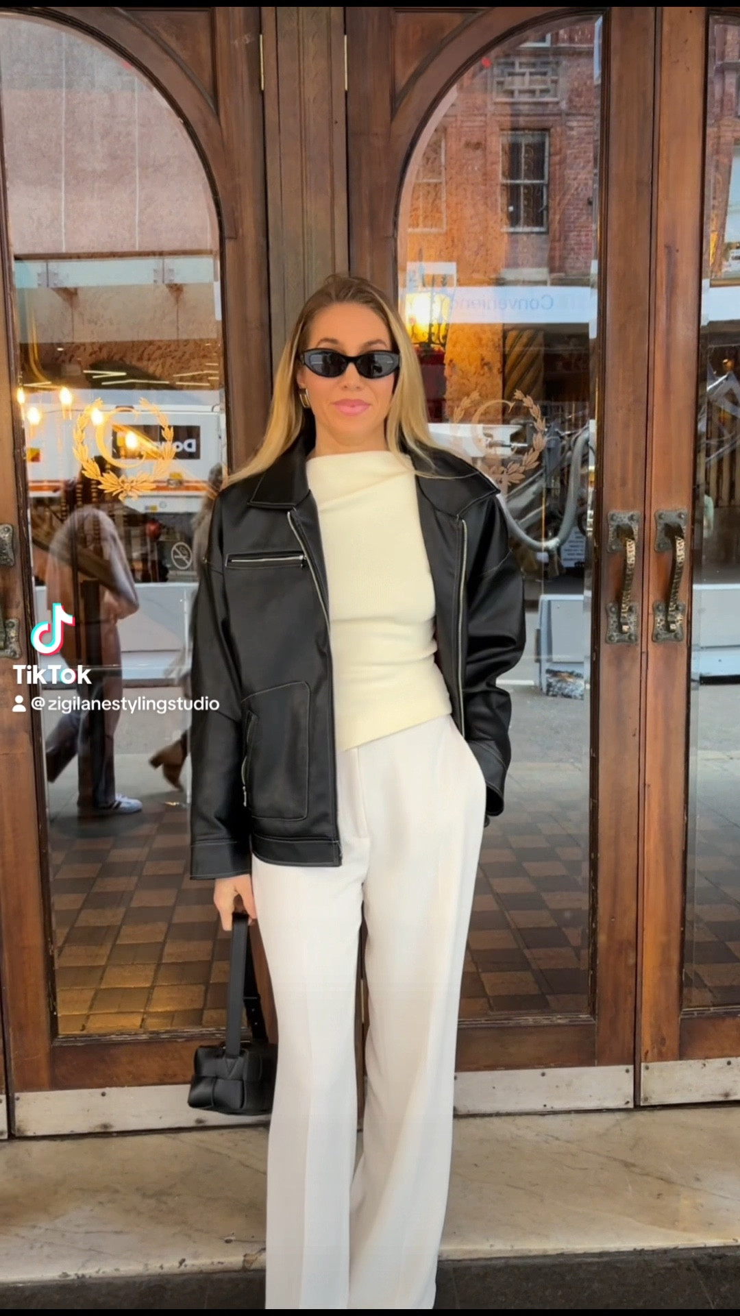 Winter lunch outfit 
Jacket - cotton on 
Top- Pfeiffer
Pants- Zara 
Shoes - Tony bianco 
Glasses- Prada 
Bag - Bottega 

#LTKstyletip #LTKaustralia #LTKworkwear