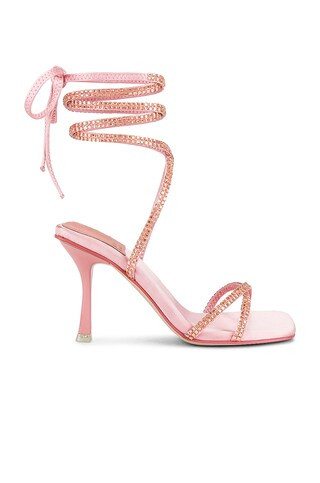 Jeffrey Campbell Shimmer Heel in Pink Satin from Revolve.com | Revolve Clothing (Global)