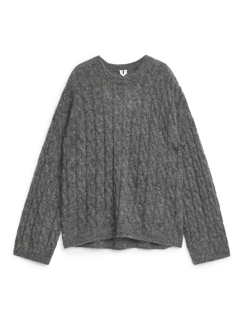 Mohair Blend Cable Jumper | ARKET (US&UK)