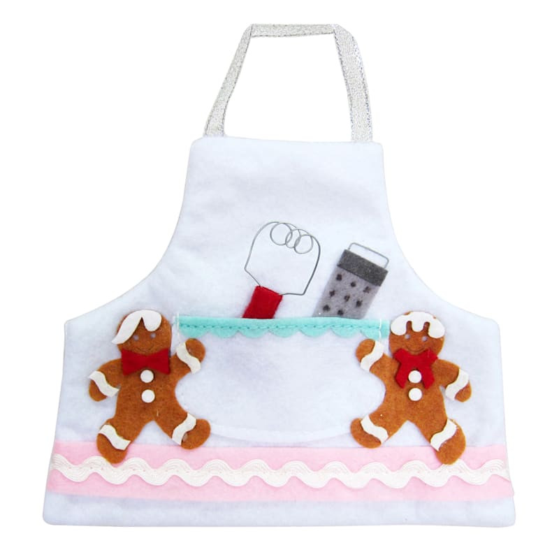 Mrs. Claus' Bakery Pastel Gingerbread Apron Ornament, 5" | At Home