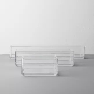 Bathroom Plastic 3 Tray Beauty Organizer Set Clear - Made By Design™ | Target