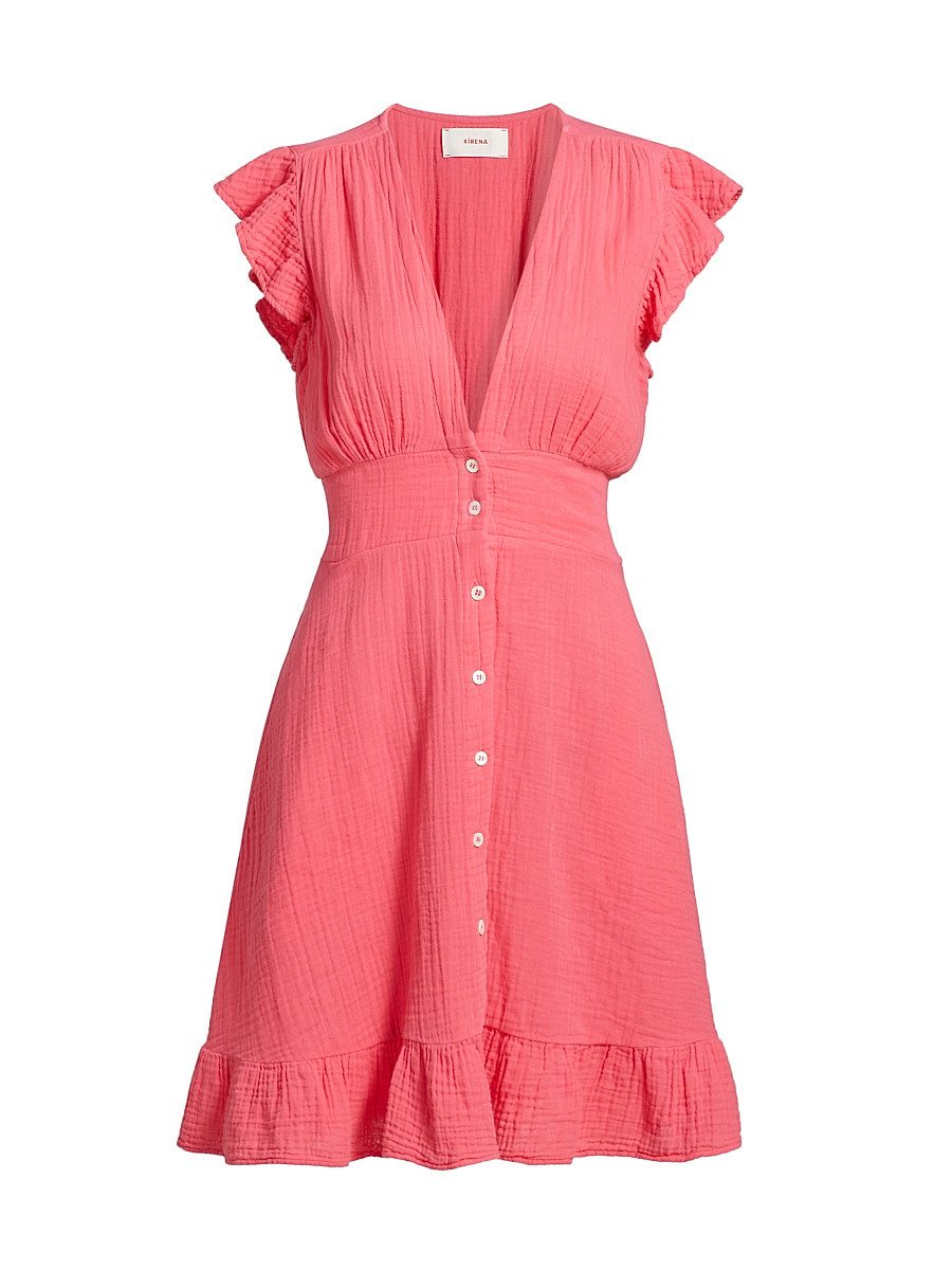 Women's Cotton Sleeveless Minidress - Hot Pink - Size XS | Saks Fifth Avenue