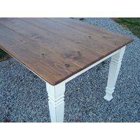 Farm Style Kitchen Table, White Shabby Chic Farm Tables | Etsy (US)