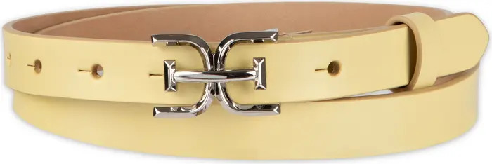 Double E Logo Slim Leather Belt | Nordstrom