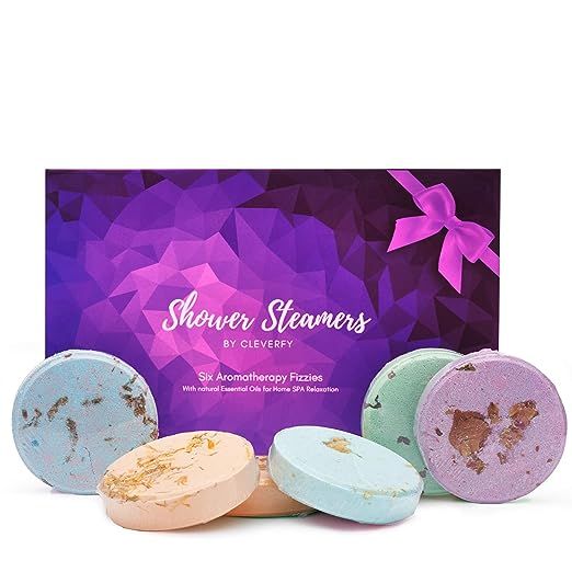 Cleverfy Shower Bombs Aromatherapy [6x] Shower Steamers Christmas Gift Set With Essential Oils Fo... | Amazon (US)