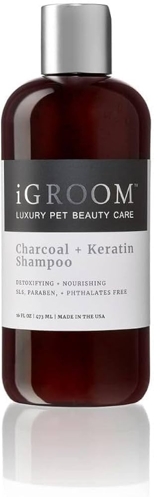 iGroom Charcoal Keratin Dog Shampoo, Luxury Pet Beauty Care, Protect Coat and Skin, Detoxifies wi... | Amazon (US)