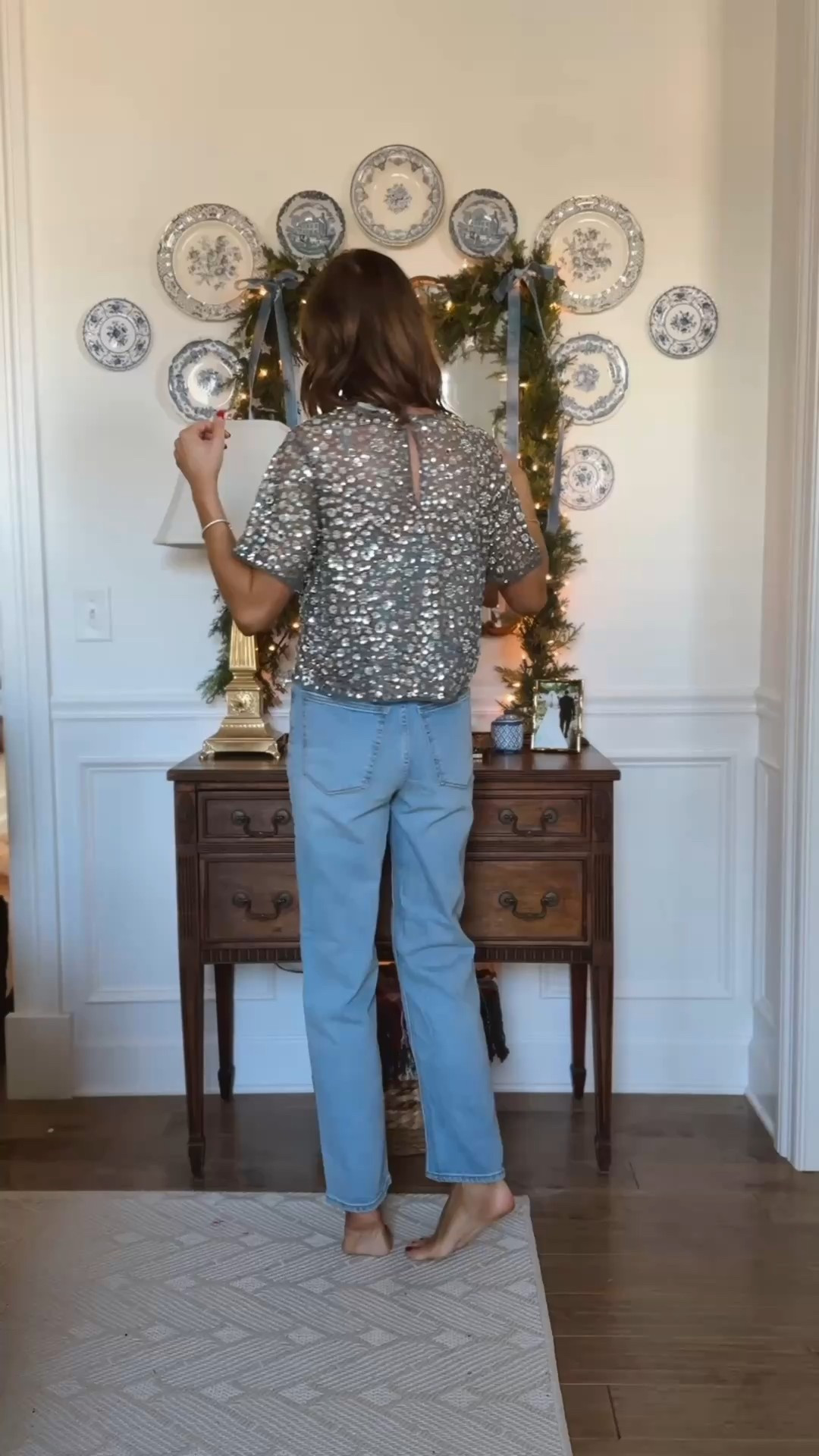 Xs in top 
2 in jeans 