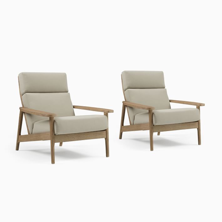 Mid-Century Outdoor High-Back Lounge Chair | West Elm (US)