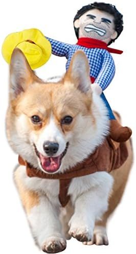 Delifur Pet Costume Dog Costume Pet Suit Cowboy Rider Style Dog Carrying Costume | Amazon (US)